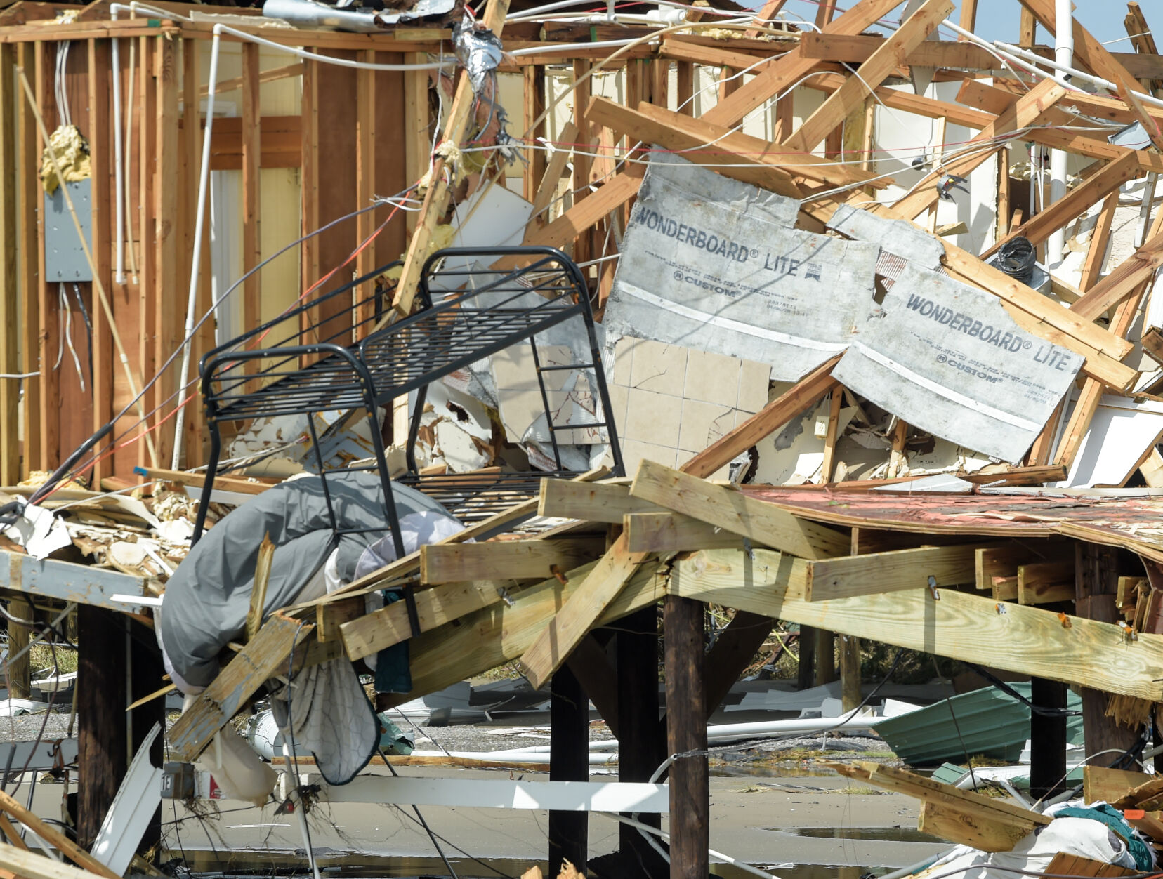 Hurricane Ida damage to Grand Isle